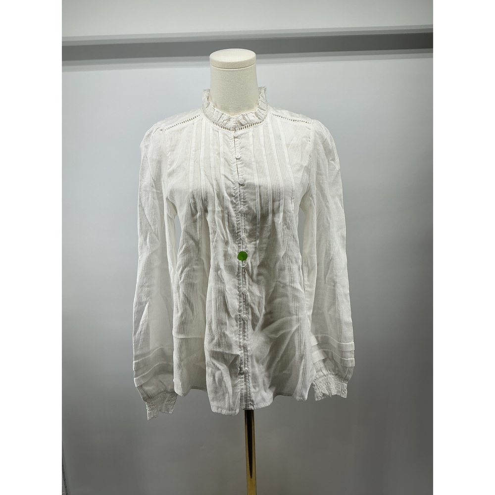 Organic Textured Cotton Peasant Blouse